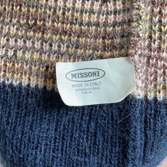 Missoni Sleeveless Striped Dusty Pink Wool Cardigan - Picture 11 of 14